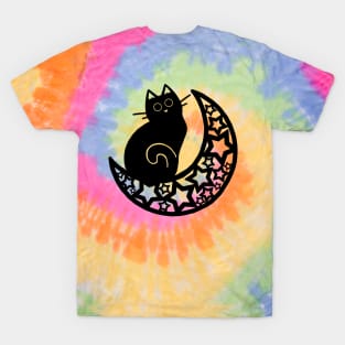 Lunar Cat on the Moon T-Shirt